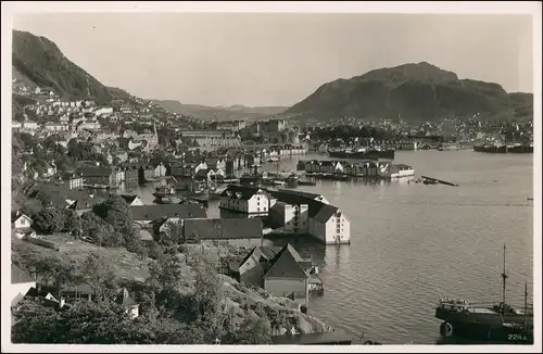 Postcard Bergen Bergen Blick auf die Stadt 1930