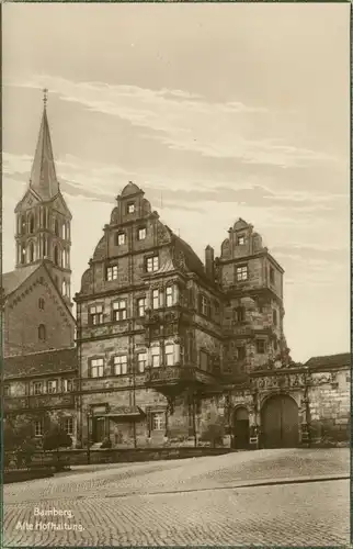 Ansichtskarte Bamberg Alte Hofhaltung Stadtteilansicht Strassen Partie 1925
