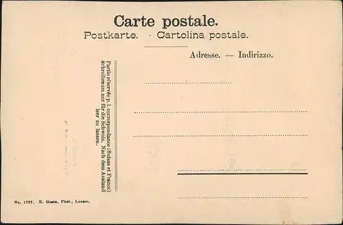 Andermatt Gotthardstraße Teufelsbrück Reussfälle Wasserfall (Waterfall) 1910