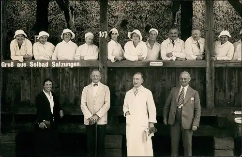 Foto Bad Salzungen Ärzte und Schwestern, Kuranlagen 1934 Privatfoto