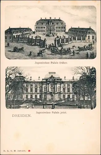 Äußere Neustadt-Dresden 2 Bild einst und Jetzt Japanisches Palais 1913