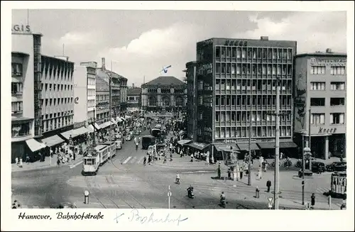 Ansichtskarte Hannover Bahnhofstrasse 1962 Leporello