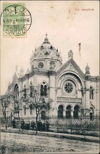 Postcard Sollnock Szolnok Synagoge, Juden Judaika 1913