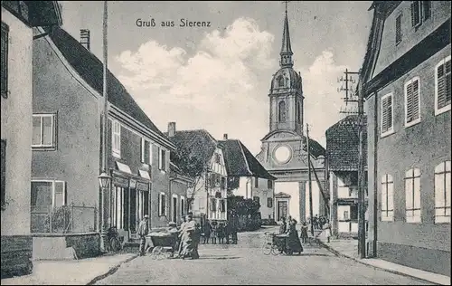 CPA Sierenz (Elsaß) Sierentz Straße Brunscht-Didene 	Brunstatt-Didenheim 1912