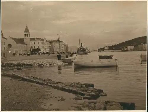 Unbekannter Ort, Hafen, Schiffsanlegestelle Echte Photographie 1930 Privatfoto