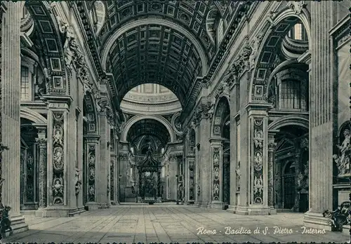 Postcard Vatikanstadt Rom Petersdom Basilica Sancti Petri, Roma 1952