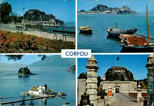 .Griechenland CORFOU Mehrbild-AK Griechenland Allgemein Korfu Corfu 1970
