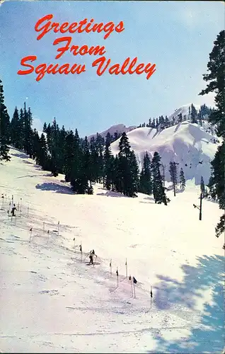 Squaw Valley Winter Olympic Games City Ski-Piste Abhang Slalom 1960