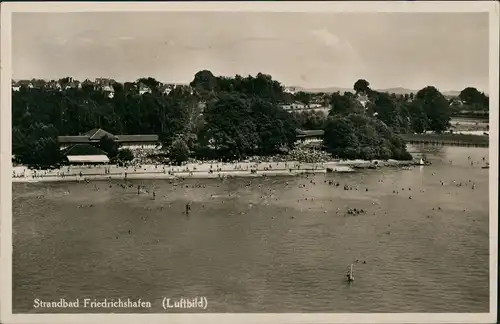 Ansichtskarte Friedrichshafen Luftbild - Strandbad 1933