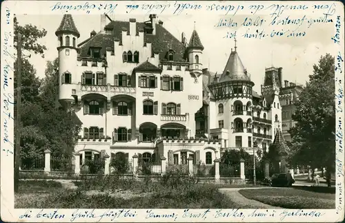 Postcard Karlsbad Karlovy Vary Gaststätte Hotel PENSION Brno 1955