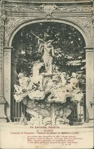 Nancy La Lorraine Illustrée - Fontaine de Netune, Neptunbrunnen 1910