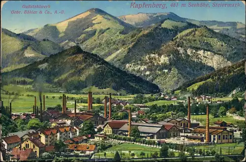 Ansichtskarte Kapfenberg Gußstahlwerk Gebr. Böhler AG 1912