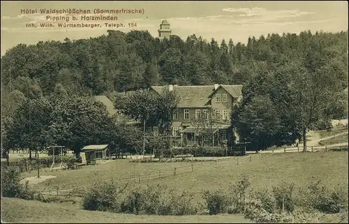Ansichtskarte Pipping-Holzminden Hotel Waldschlößchen 1916