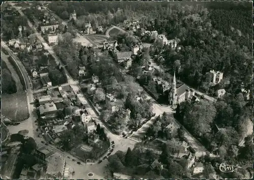 Bagnoles-de-l&#39;Orne L'Eglise et les Villas, Vue aérienne 1966