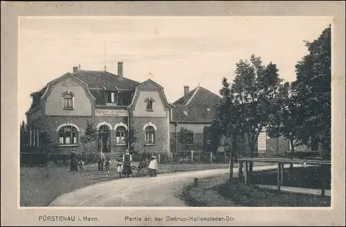 Ansichtskarte Fürstenau (LK Osnabrück) Settrup Hollensteder Straße 1918