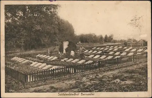 CPA Bernweiler Bernwiller Soldatenfriedhof 1915