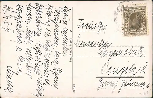 Postcard Županja Zsupanya 3 Bild Straßen 1913