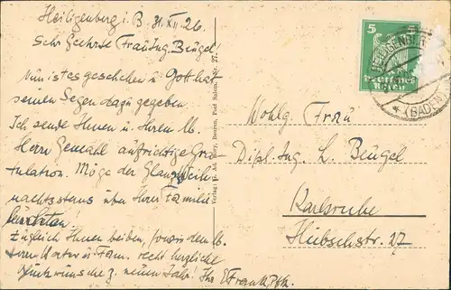 Ansichtskarte Heiligenberg (Bodenseekreis) Straßenpartie am Krankenhaus 1926