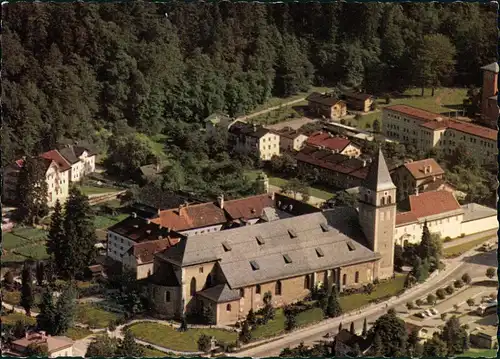 Bad Reichenhall Luftbild Überflugkarte mit Institut Engl. Fräulein, Kirche 1960