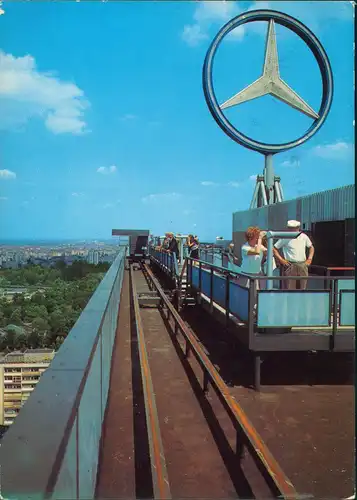 Charlottenburg-Berlin Mercedes Stern auf Europa-Center  von Dach Terrasse 1977