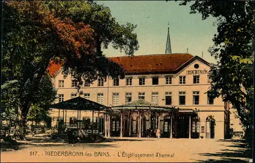 CPA Niederbronn Niederbronn-les-Bains Etablissement Thermal 1928