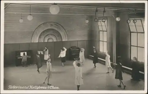 Ansichtskarte Cham ZG Töchterinstitut Heiligkreuz - Tanzuntericht 1933