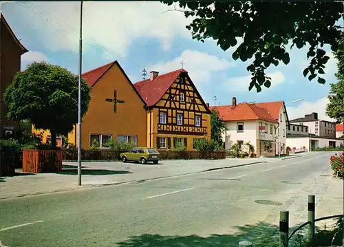 Neuendettelsau Hauptstrasse, Löhe-Haus, Missionswerk, VW Golf Auto 1970