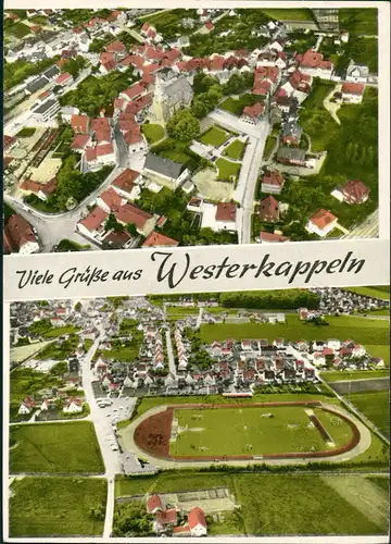 Westerkappeln Luftaufnahme   Dorfmitte, Wohnsiedlung und Sportplatz 1972