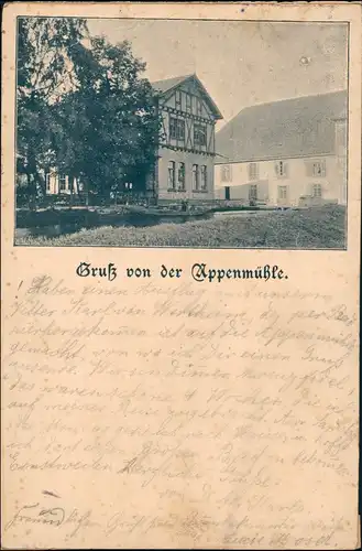 Ansichtskarte Daxlanden-Karlsruhe Appenmühle 1895