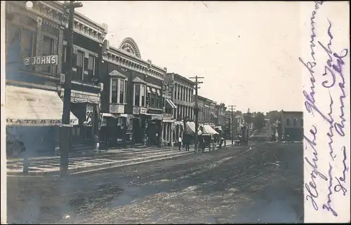 Foto Milwaukee Streetview Privatfoto Postcard 1908 Privatfoto