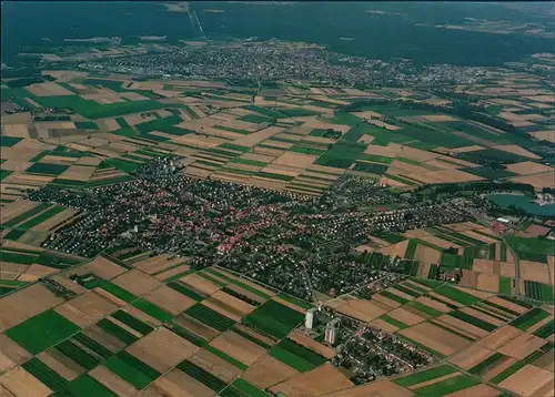 Heddesheim Heddesheim Baden Region vom Flugzeug aus Luftaufnahme 1999/1975