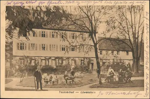 Ansichtskarte Löwenstein (Württemberg) Teusserbad - belebt 1923