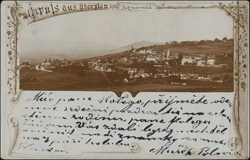 Foto Oberplan Horní Planá Stadtpartie 1900 Privatfoto