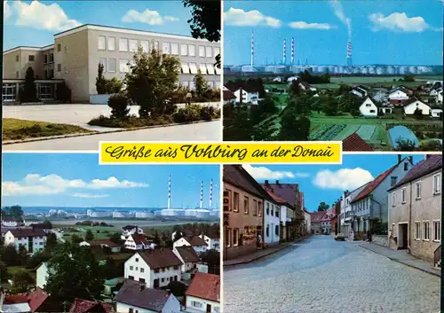 Vohburg an der Donau Mehrbild-AK Strassen, Teilansichten, Schule? 2010/1975