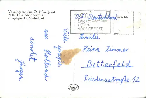 Postkaart Oegstgeest Vormingscentrum 1963