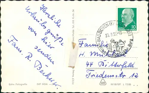 Ansichtskarte Bad Düben Heilbad, FDGB-Heime 1965