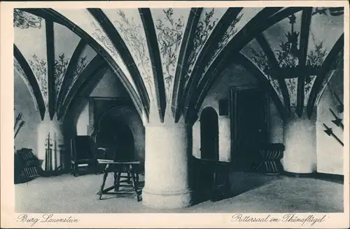 Lauenstein-Ludwigsstadt Burg Innenansicht Rittersaal Thünaflügel, Castle   1925