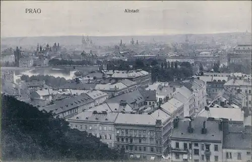 Prag Praha Altstadt Panorama Blick Staroměstské náměstí 1910
