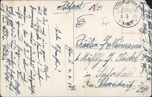 Postcard Posen Poznań Ansiedlung-Kommission Verwaltungsgebäude 1918