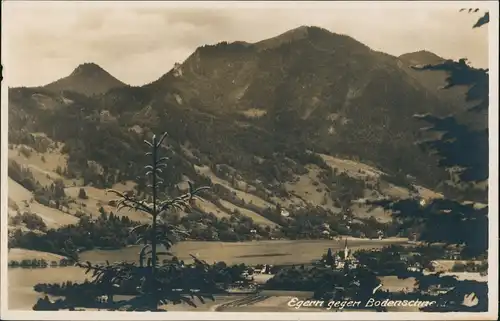 Egern am Tegernsee Panorama mit Bodenschneid, Bromsilberkarte 1925