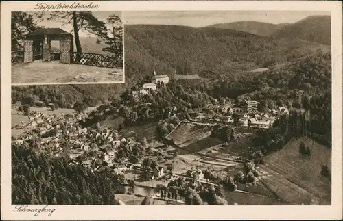 Schwarzburg Trippsteinhäuschen Trippstein Panorama-Ansichten 1920