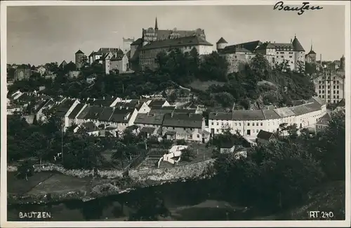 Ansichtskarte Bautzen Budyšin Ortenburg Gesamtansicht 1940