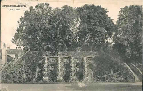 Ansichtskarte Hannover Großer Garten Cascaden Herrenhausen 1908/1907