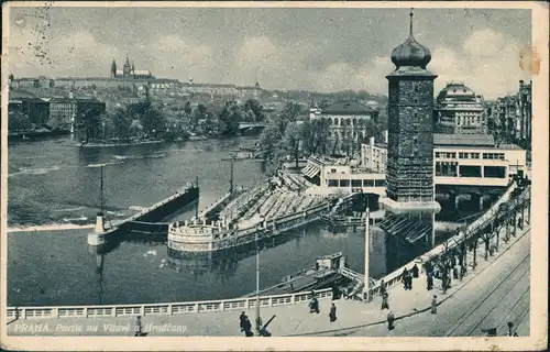 Burgstadt-Prag Hradschin/Hradčany Praha Partie na Vltavě a Hradčany/Moldau 1940