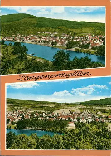 Langenprozelten 2 Panorama Ansichten Mehrbild-AK Region Gemünden Main 1974