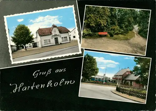 Ansichtskarte Hartenholm Gruss aus Mehrbild-AK 3 Fotos ua. mit Gasthaus 1965