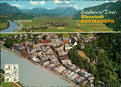 Rattenberg Straßen der Glasstadt sowie Luftaufnahme Aerial View 1975