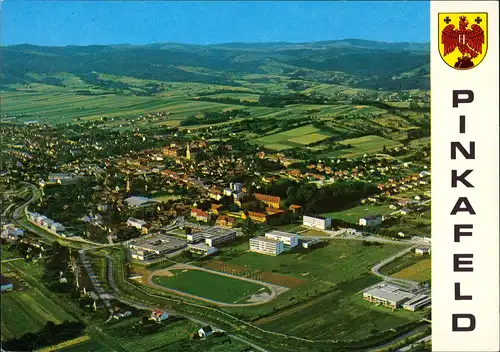 Pinkafeld Pinkafő Luftbild Überflugkarte Pinkafeld Burgenland 1990