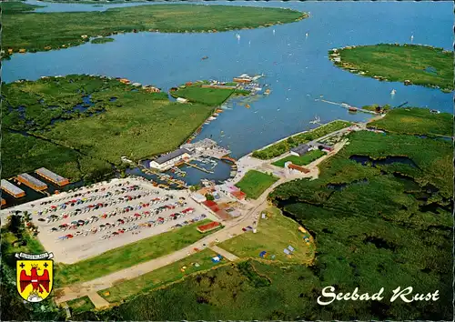 Ansichtskarte Rust (Burgenland) Luftbild Überflugkarte Seebad Rust 1980