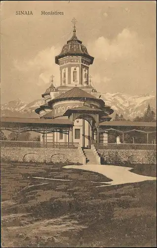 Postcard Sinaia Monastirea/Kloster 1914